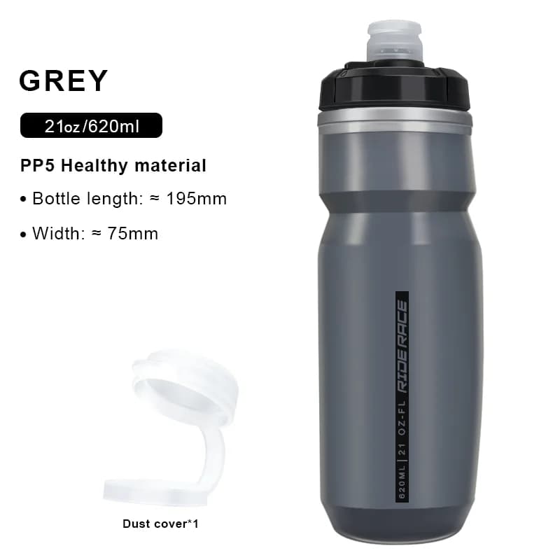 Riderace hőszigetelt dupla falú kulacs, 620 ml – szürke