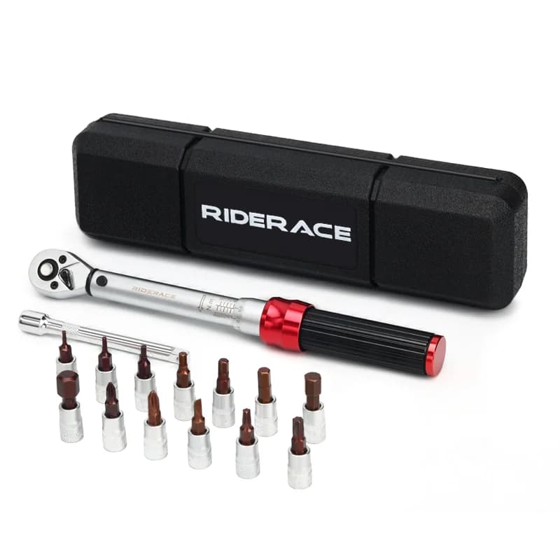 Riderace nyomatékkulcs-készlet 1/4", 2–24 Nm, 15 részes