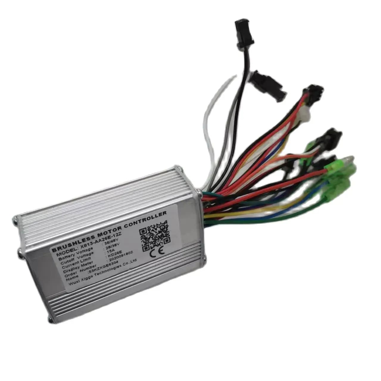 Kefe nélküli motorvezérlő X813-AA26E-12Z Ancheer e-bike-hoz, 36/48 V 15 A (2. kivitel)