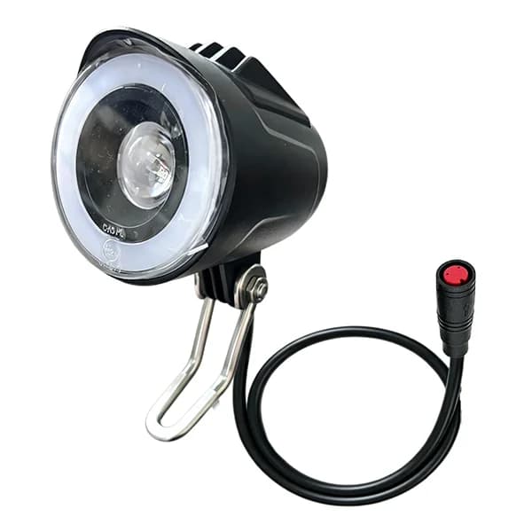 LED első lámpa „angyalszem” fénygyűrűvel, vízálló, 2/3 tűs – 2pin female