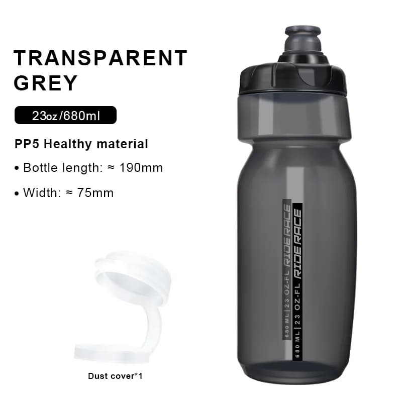 Riderace nagy űrtartalmú sportkulacs, 680 ml – szürke