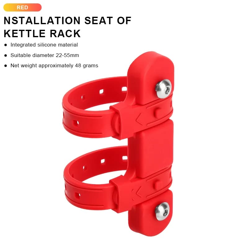 Riderace szilikon kulacstartó-adapter pánttal – piros