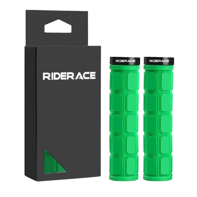 Riderace csavarral rögzíthető ergonomikus gumi markolat – zöld
