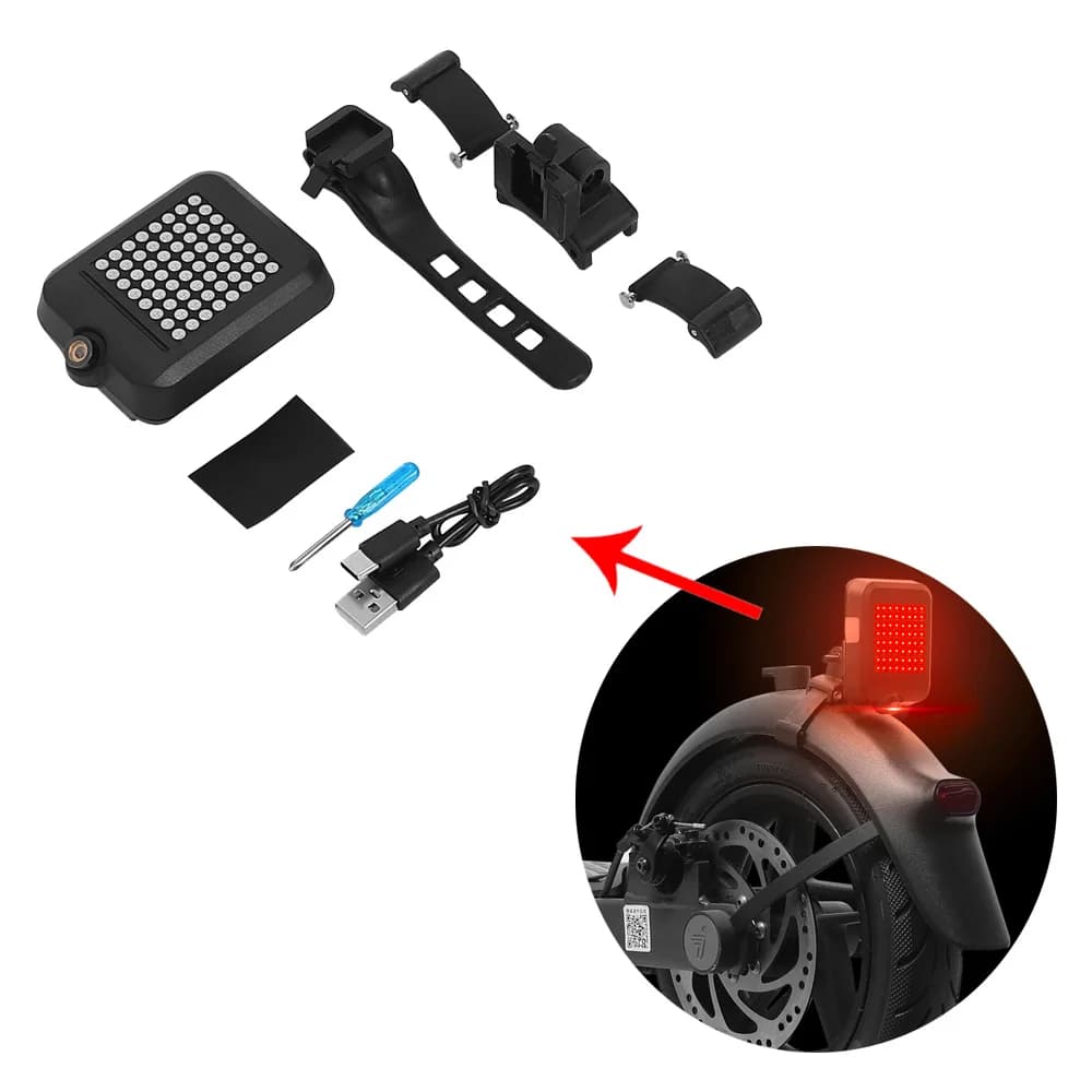 Irányjelzős markolat Xiaomi Elite, Mi 4, 4 Lite, 4 Pro, 4 Ultra, 5, 5 Pro, 5 Max, 6, 6 Ultra rollerhez – szett F-rear lamp