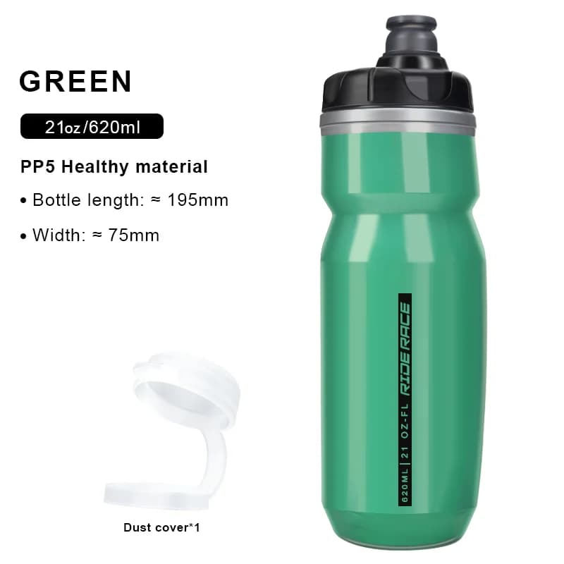 Riderace hőszigetelt dupla falú kulacs, 620 ml – zöld