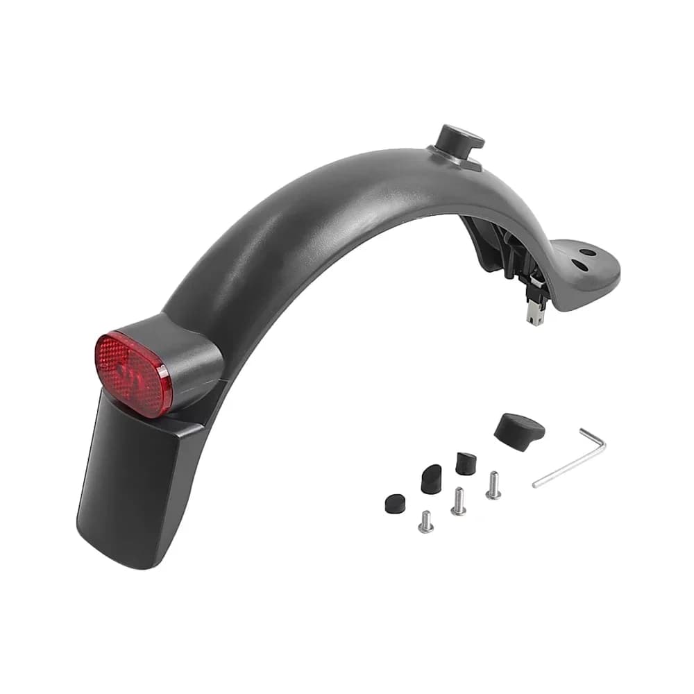 Hátsó sárvédő lámpával, csavarokkal és szerszámmal Xiaomi M365, Pro, 1S, Pro 2 rollerhez – A-black