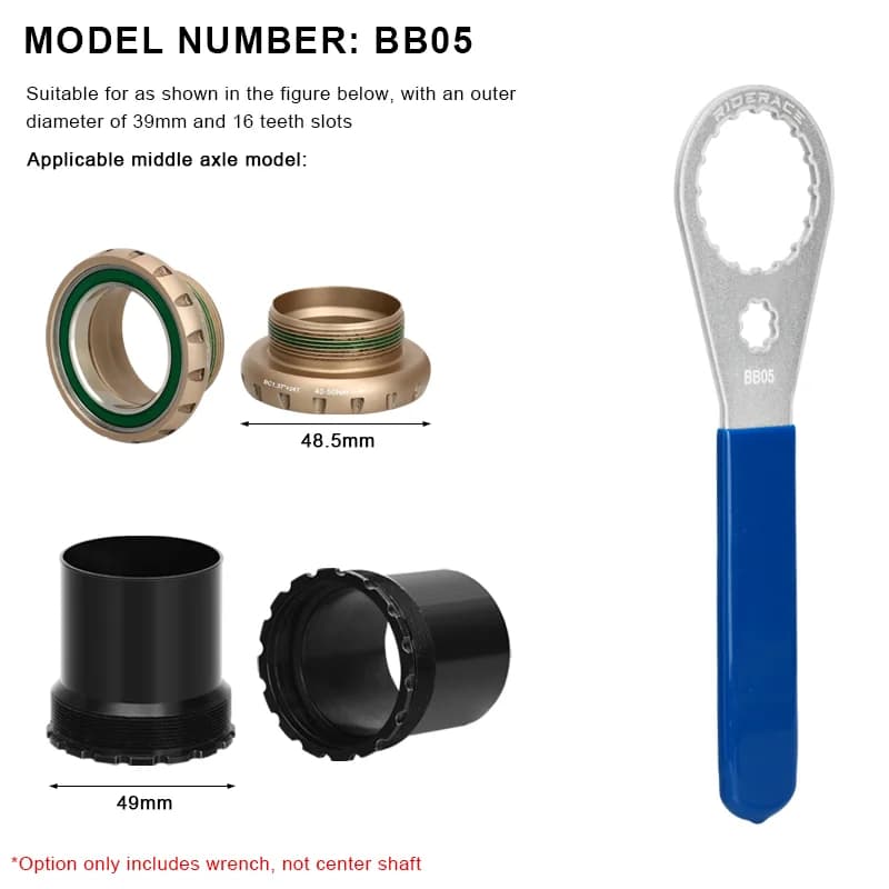 Riderace középcsapágy kulcs 39–49 mm (Shimano BBR9000, SRAM DUB, BSA30) – BB05