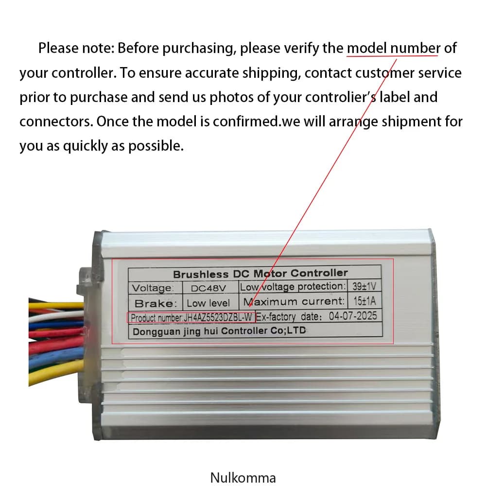 Kefe nélküli motorvezérlő JH4AZ5523DZBL-W, 48 V