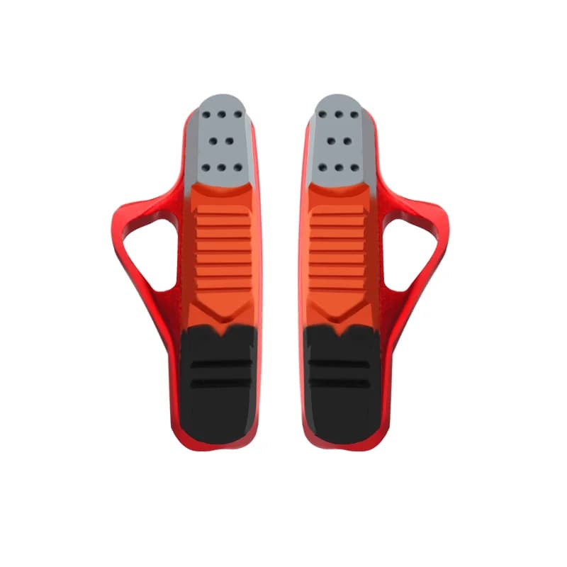 Riderace V-fékbetét CNC tartóval (pár) – piros