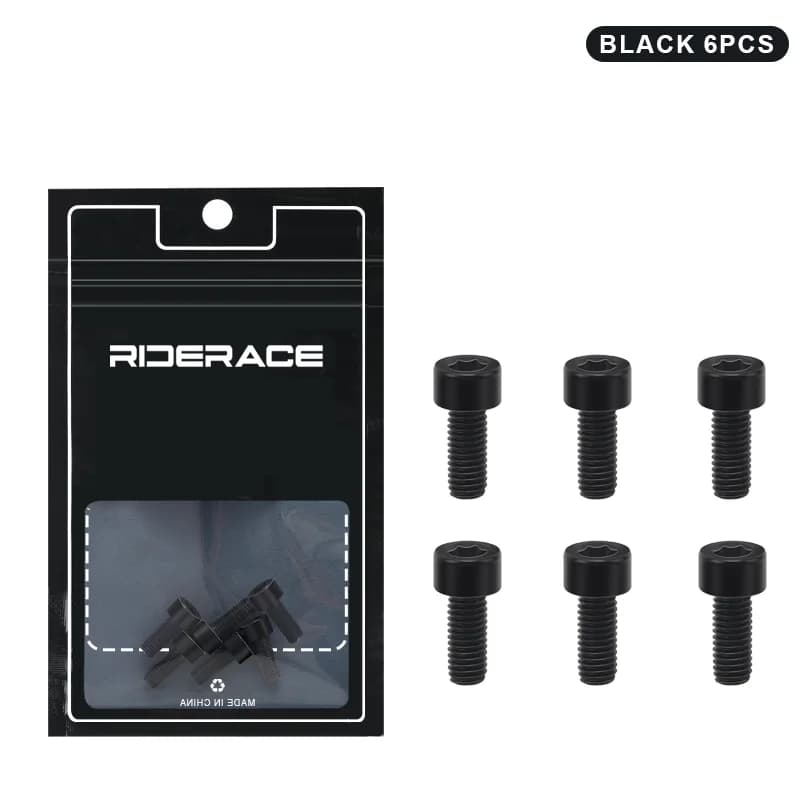 Riderace acél kulacstartó csavar M5×12 (6 db) – fekete