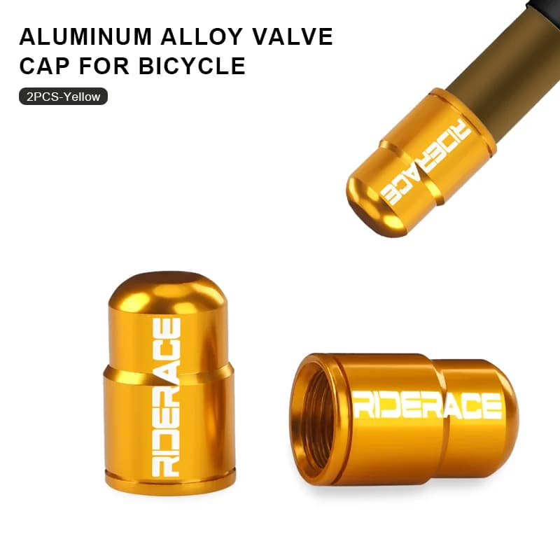 Riderace CNC alumínium szelepsapka autószelephez – arany 2 db