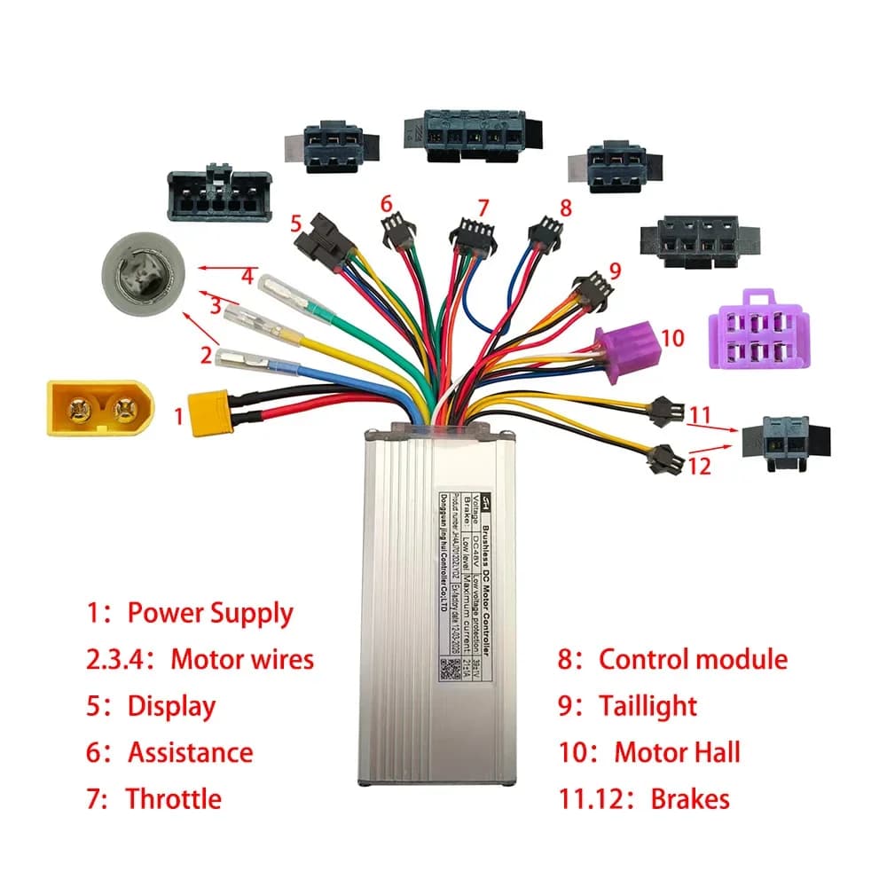 Kefe nélküli motorvezérlő JH4AQ5712DZXQS, 39 V 28 A