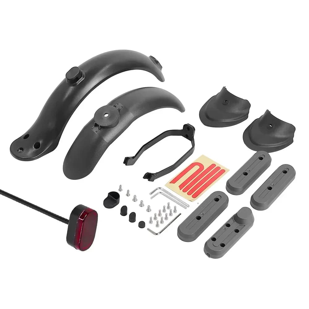 Első és hátsó sárvédő kerékburkolattal Xiaomi M365 Pro rollerhez – A-black