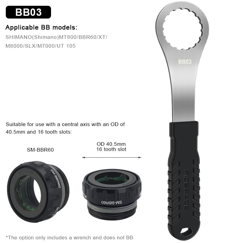 Riderace középcsapágy kulcs Shimano BBR9000, SRAM DUB és BSA30 csapágyakhoz – BB03