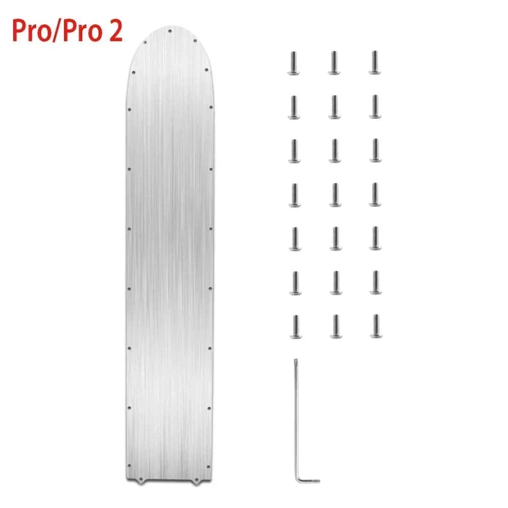 Rozsdamentes akkumulátorvédő alsó lemez csavarokkal Xiaomi M365, Pro, 1S, 4 Pro, Pro 2 rollerhez – pro pro2 ezüst