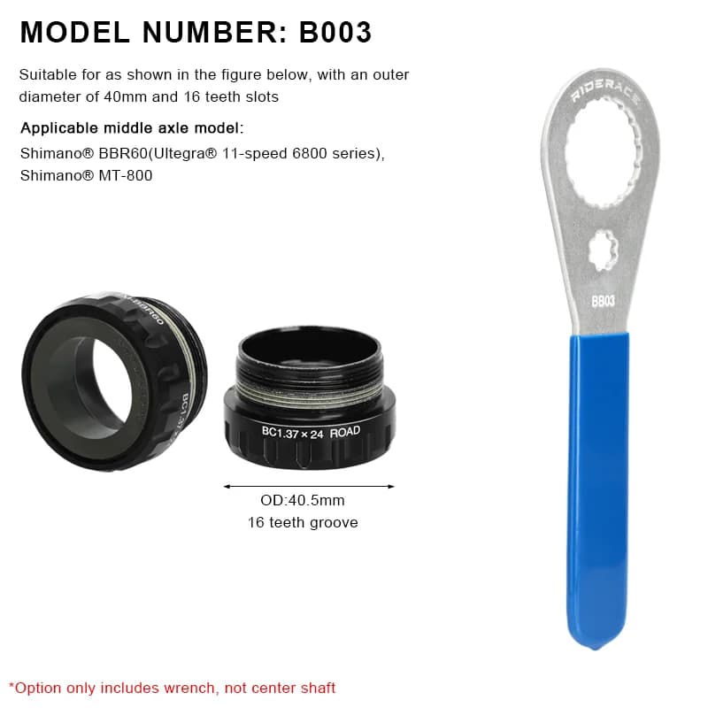 Riderace középcsapágy kulcs 39–49 mm (Shimano BBR9000, SRAM DUB, BSA30) – BB03