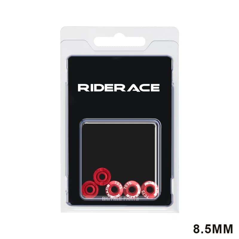 Riderace 7075 alumínium lánckerékcsavar M8 (5 db) – 8,5 mm piros