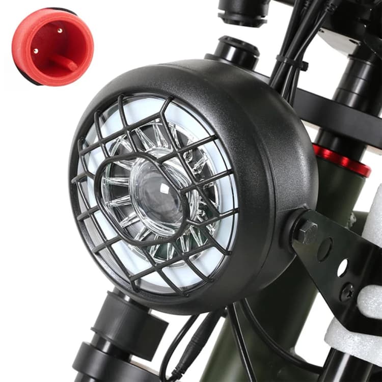 LED első lámpa e-bike-hoz, 36/48 V, 3 tűs, vízálló
