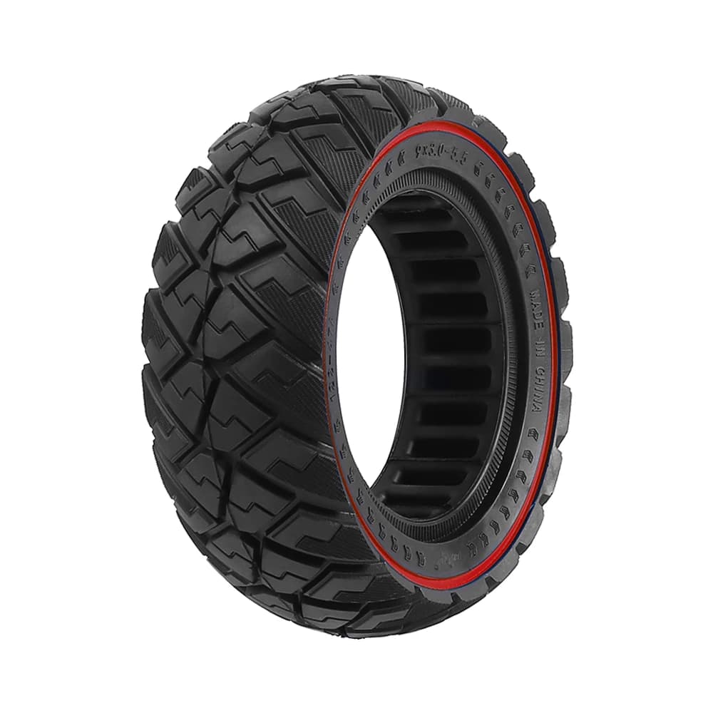 Defektálló tömör gumi 9×3.0-5.5 Kugoo Kirin / Kukirin G2 Pro rollerhez – piros