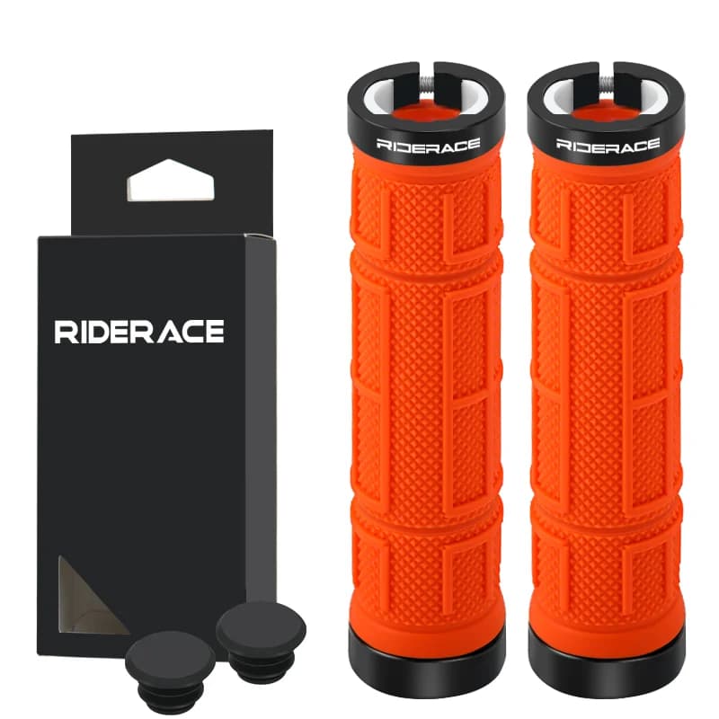 Riderace csavarral rögzíthető ergonomikus TPR markolat – narancs
