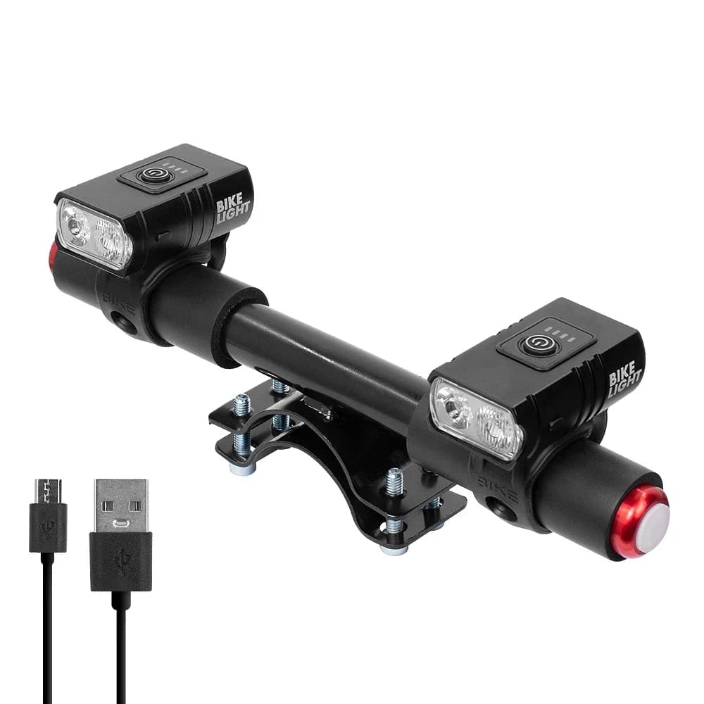 USB-ről tölthető LED első lámpa Xiaomi M365, Pro, 1S rollerhez – model 3