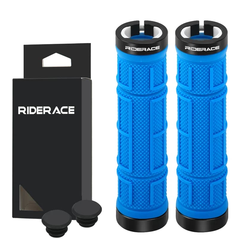 Riderace csavarral rögzíthető ergonomikus TPR markolat – kék