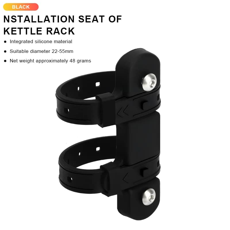 Riderace szilikon kulacstartó-adapter pánttal – fekete