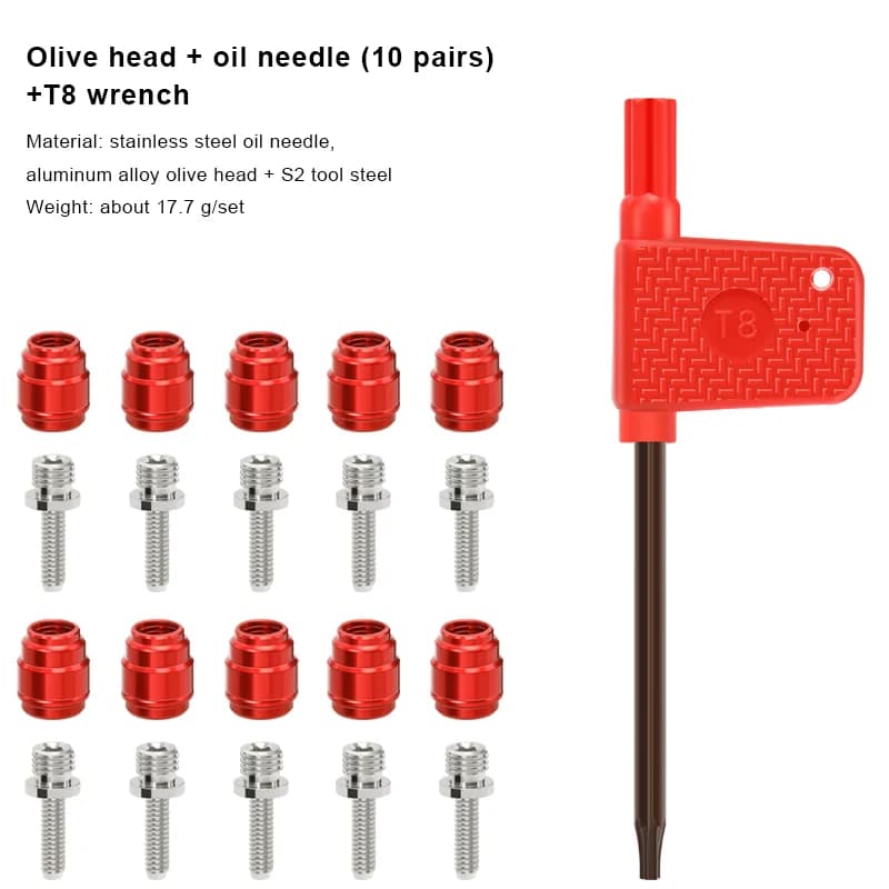 Riderace olívagyűrű és tű készlet SRAM/Avid fékcsőhöz – 10 pár