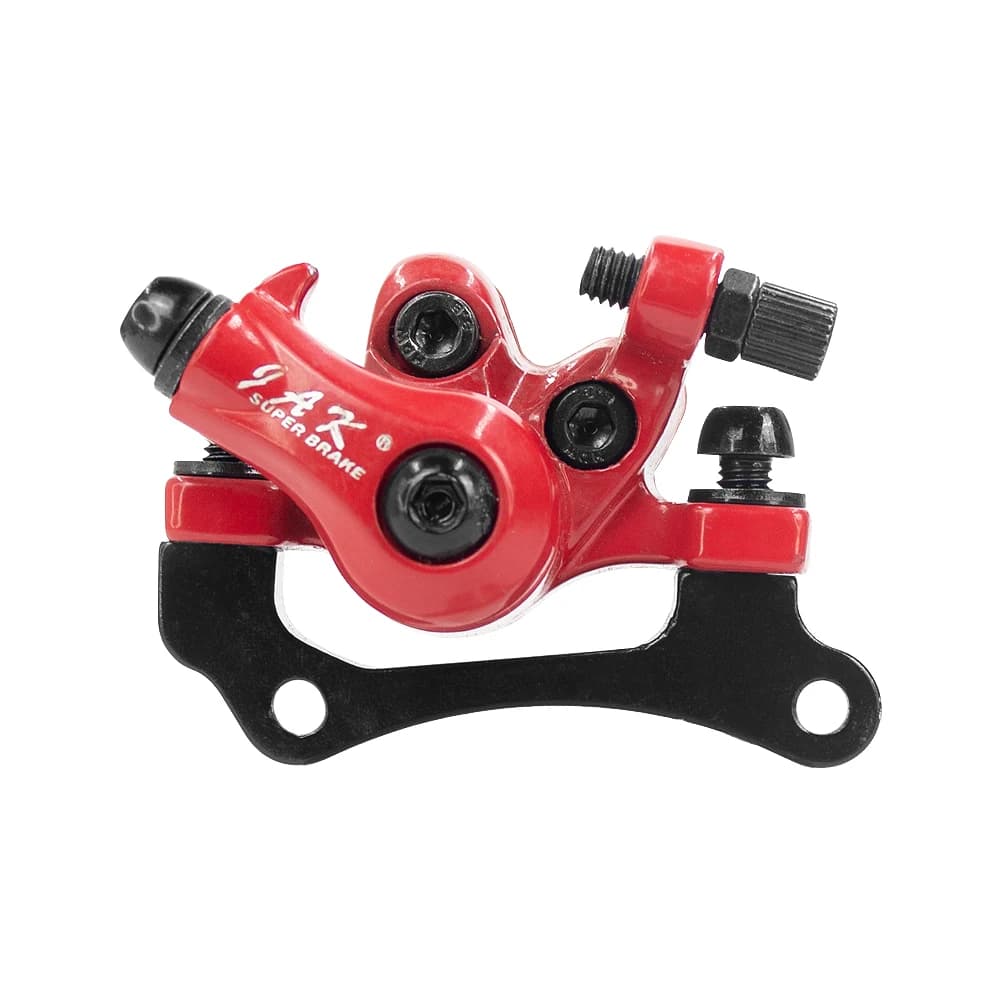 Fékbetét, 140 mm-es tárcsa, féknyereg és fékkar Kugoo M4 és M4 Pro rollerhez – piros jobb