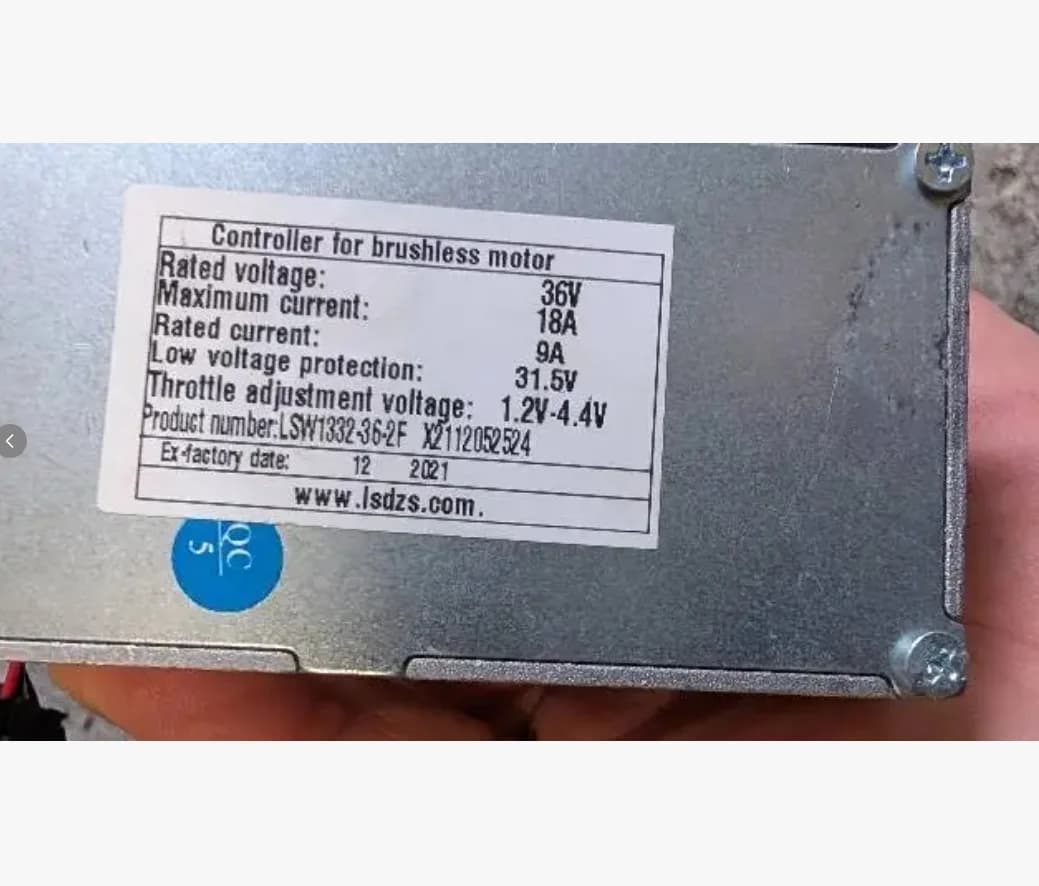 Kefe nélküli motorvezérlő LSW1332-36-2F RidStar e-bike-hoz, 36 V 18 A
