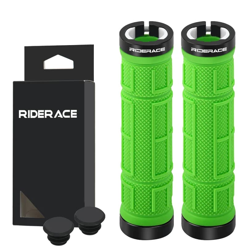 Riderace csavarral rögzíthető ergonomikus TPR markolat – zöld