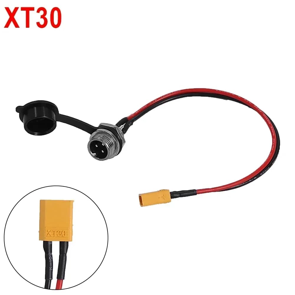 Töltőaljzat M12 / XT30 / T csatlakozóval, univerzális – 1 db