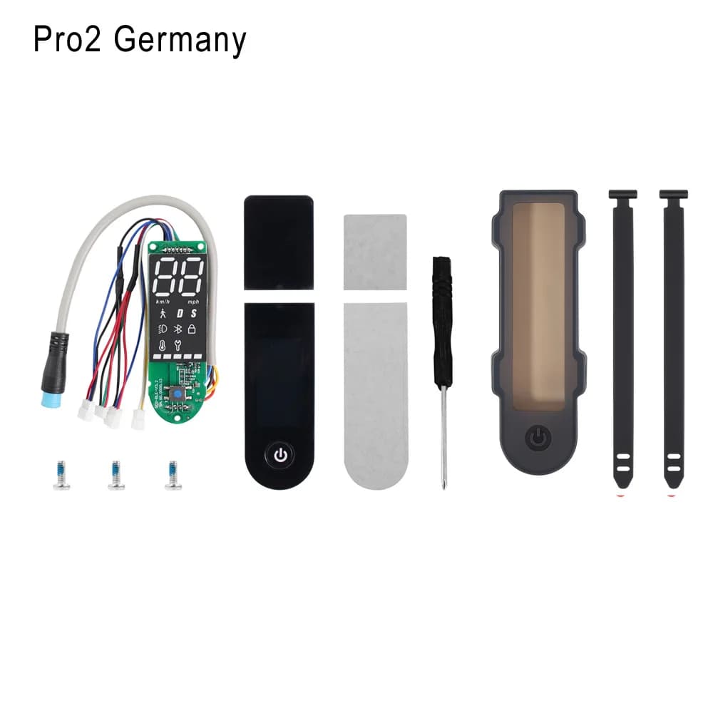 Szilikon kijelzővédő rögzítőpánttal Xiaomi M365 Pro, Pro 2 rollerhez – pro2 germany fekete