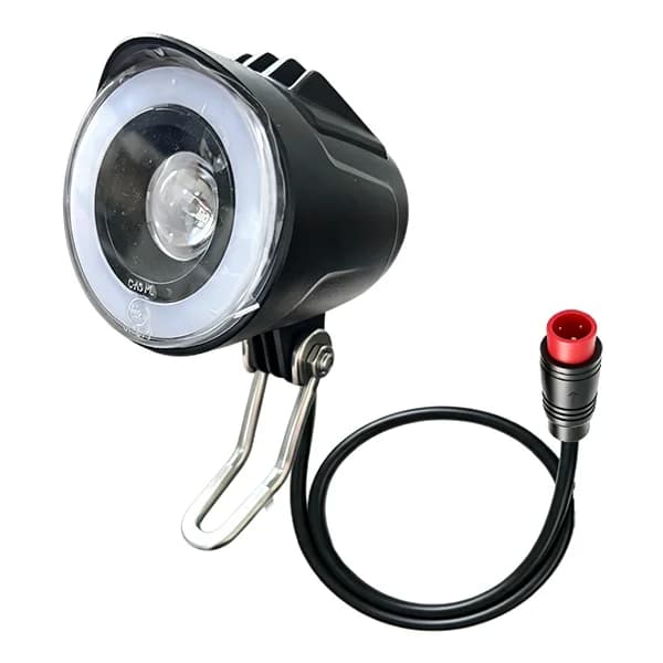 LED első lámpa „angyalszem” fénygyűrűvel, vízálló, 2/3 tűs – 2pin male