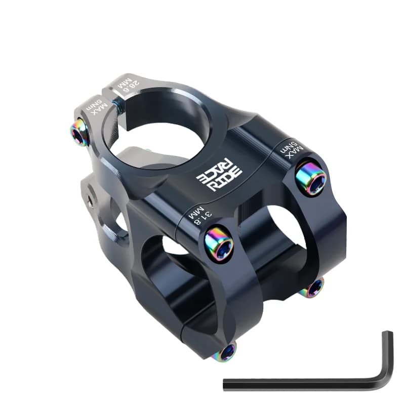 Riderace CNC kormányszár, 35 mm, 0°, 31,8 mm-es kormányhoz – fekete szürke