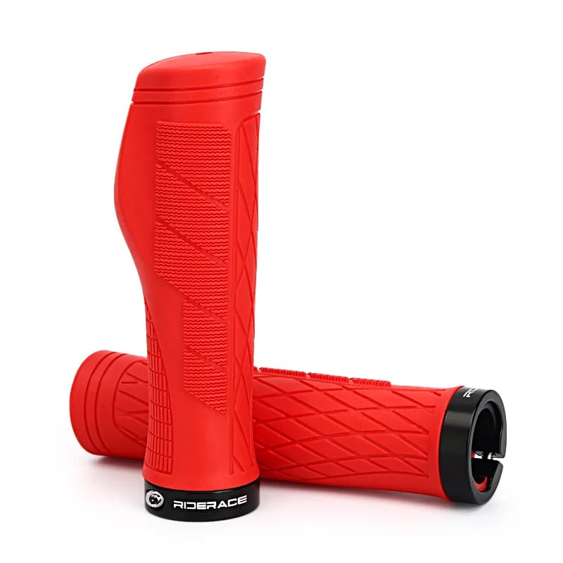 Riderace csavarral rögzíthető puha TPR markolat – piros