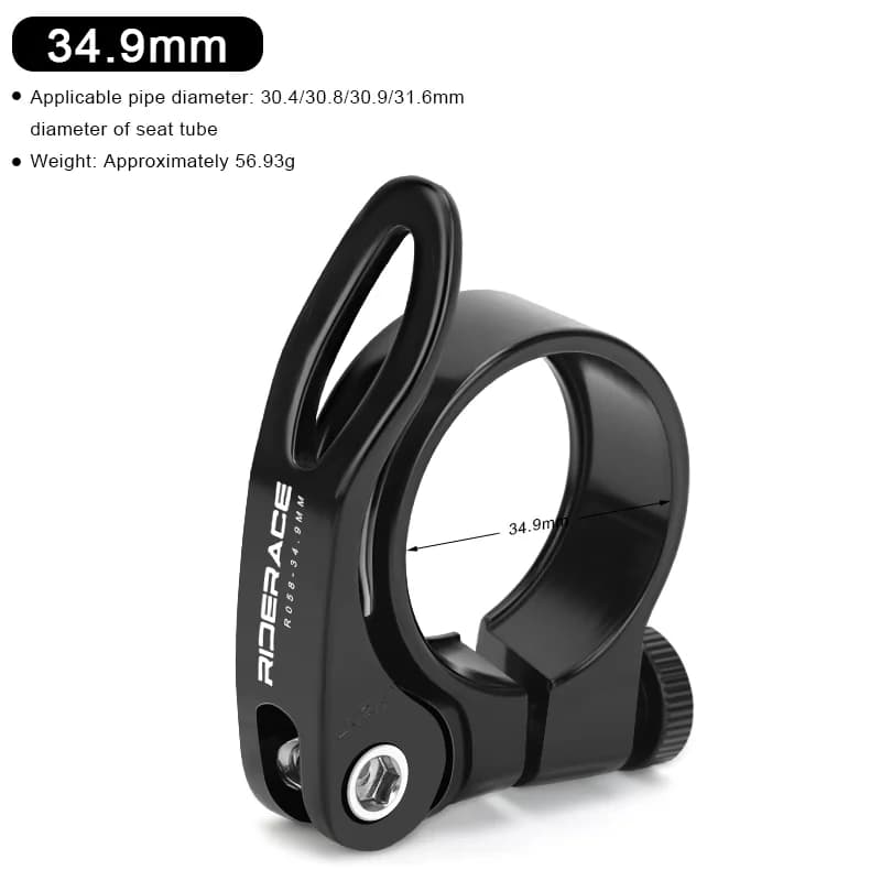 Alumínium gyorszáras nyeregcső-bilincs 31,8/34,9 mm – fekete 34,9 mm