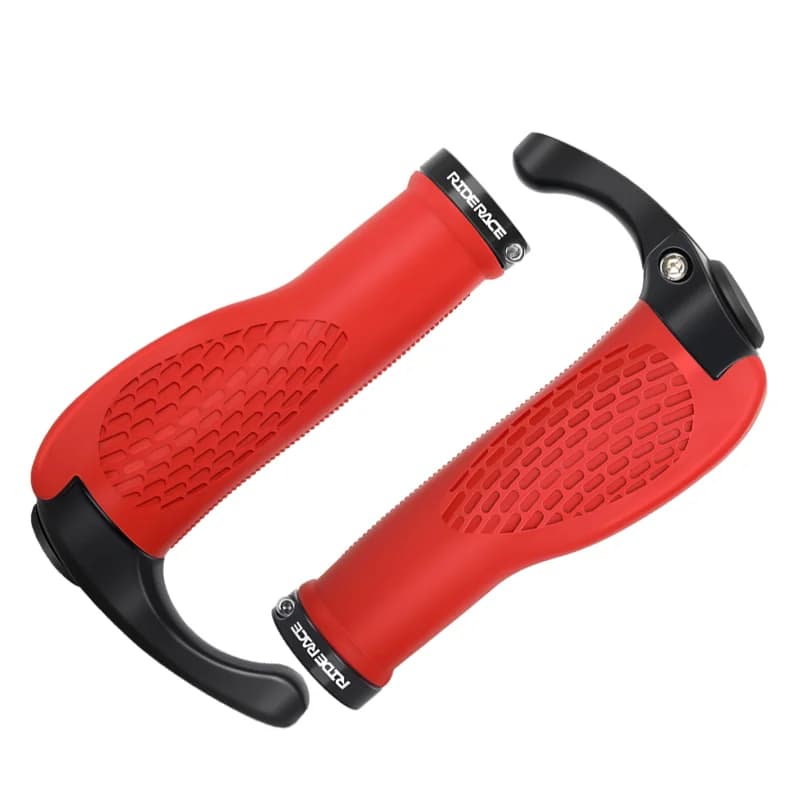 Riderace kétoldalt rögzíthető ergonomikus gumi markolat – piros
