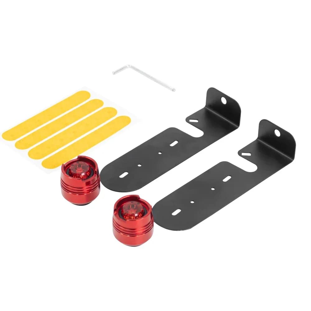 Vízálló LED figyelmeztető lámpa elemmel Ninebot Max G30, G30D rollerhez – piros