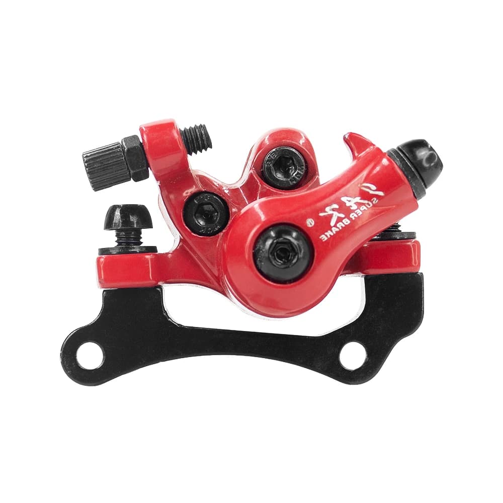 Fékbetét, 140 mm-es tárcsa, féknyereg és fékkar Kugoo M4 és M4 Pro rollerhez – piros bal