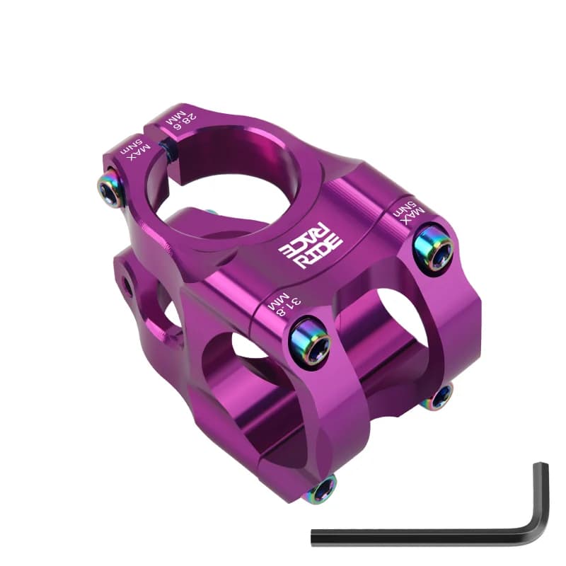 Riderace CNC kormányszár, 35 mm, 0°, 31,8 mm-es kormányhoz – lila