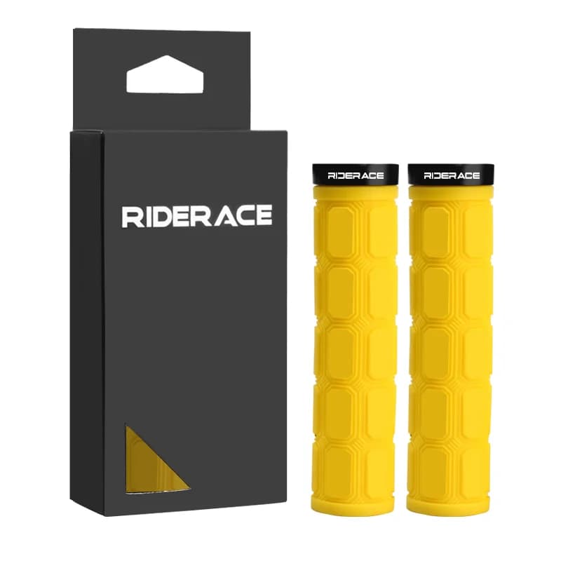 Riderace csavarral rögzíthető ergonomikus gumi markolat – sárga