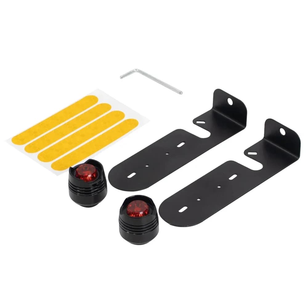 Vízálló LED figyelmeztető lámpa elemmel Ninebot Max G30, G30D rollerhez – fekete