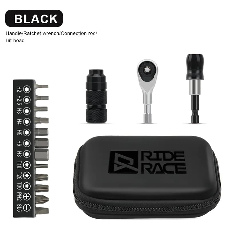 Racsnis imbusz- és Torx-kulcs készlet 1/4" – fekete