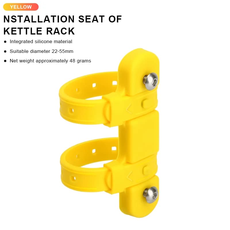 Riderace szilikon kulacstartó-adapter pánttal – sárga