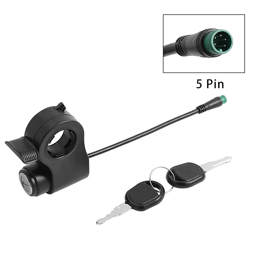 Gyújtáskapcsoló kulccsal Kukirin G2 Pro és G2 Max rollerhez (2. kivitel) – 5 csap és throttle