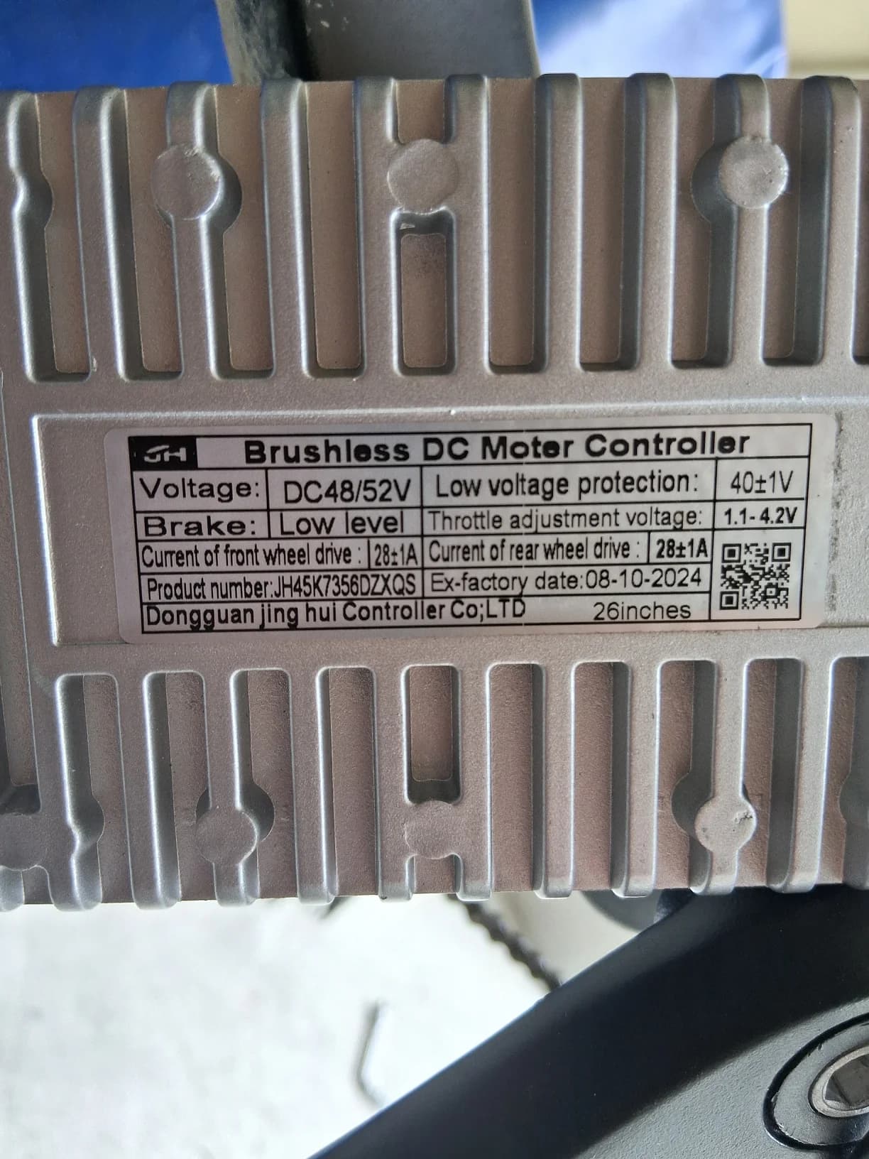 Kefe nélküli motorvezérlő JH45K73560ZXQS, 40 V 28 A