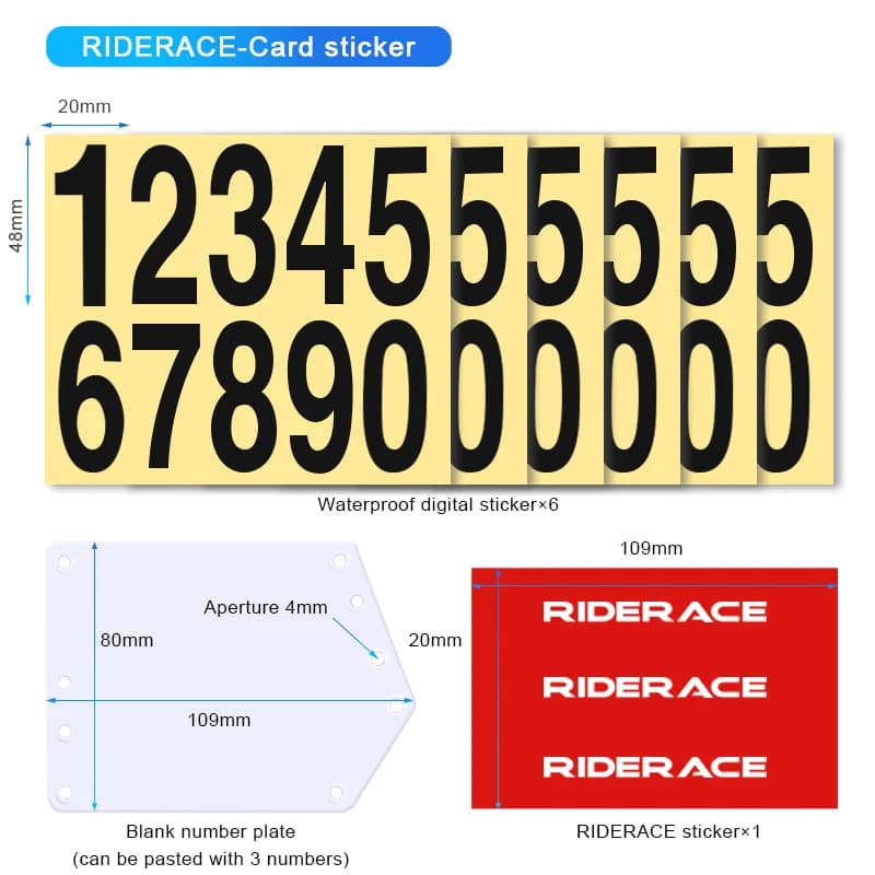 Rajtszámtartó nyeregcsőre, gumipánttal – csak Card szett