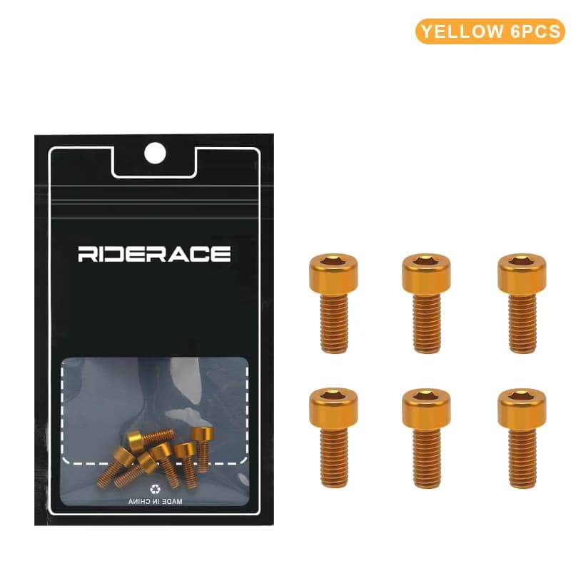 Riderace acél kulacstartó csavar M5×12 (6 db) – arany