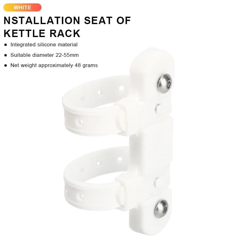 Riderace szilikon kulacstartó-adapter pánttal – fehér